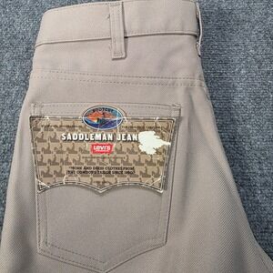 Levi Strauss Saddleman Jeans Mens 30x33 Bootcut Tan Polyester Work Pants NWT